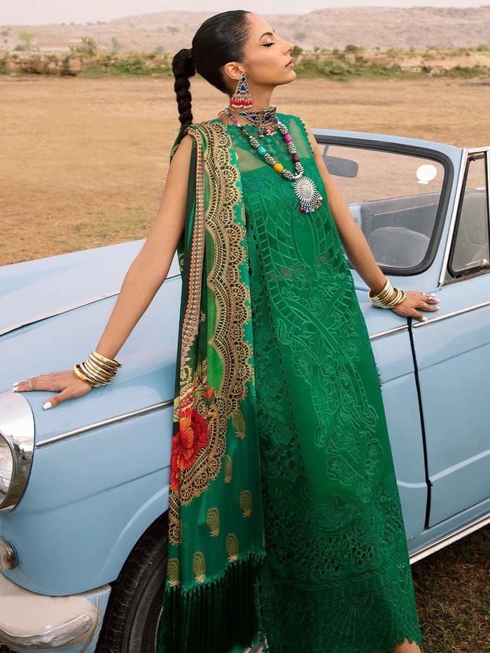 BIN ILYAS COTTON CHIKANKARI EMBROIDERED SUMMER UNSTITCED 3PC ✓