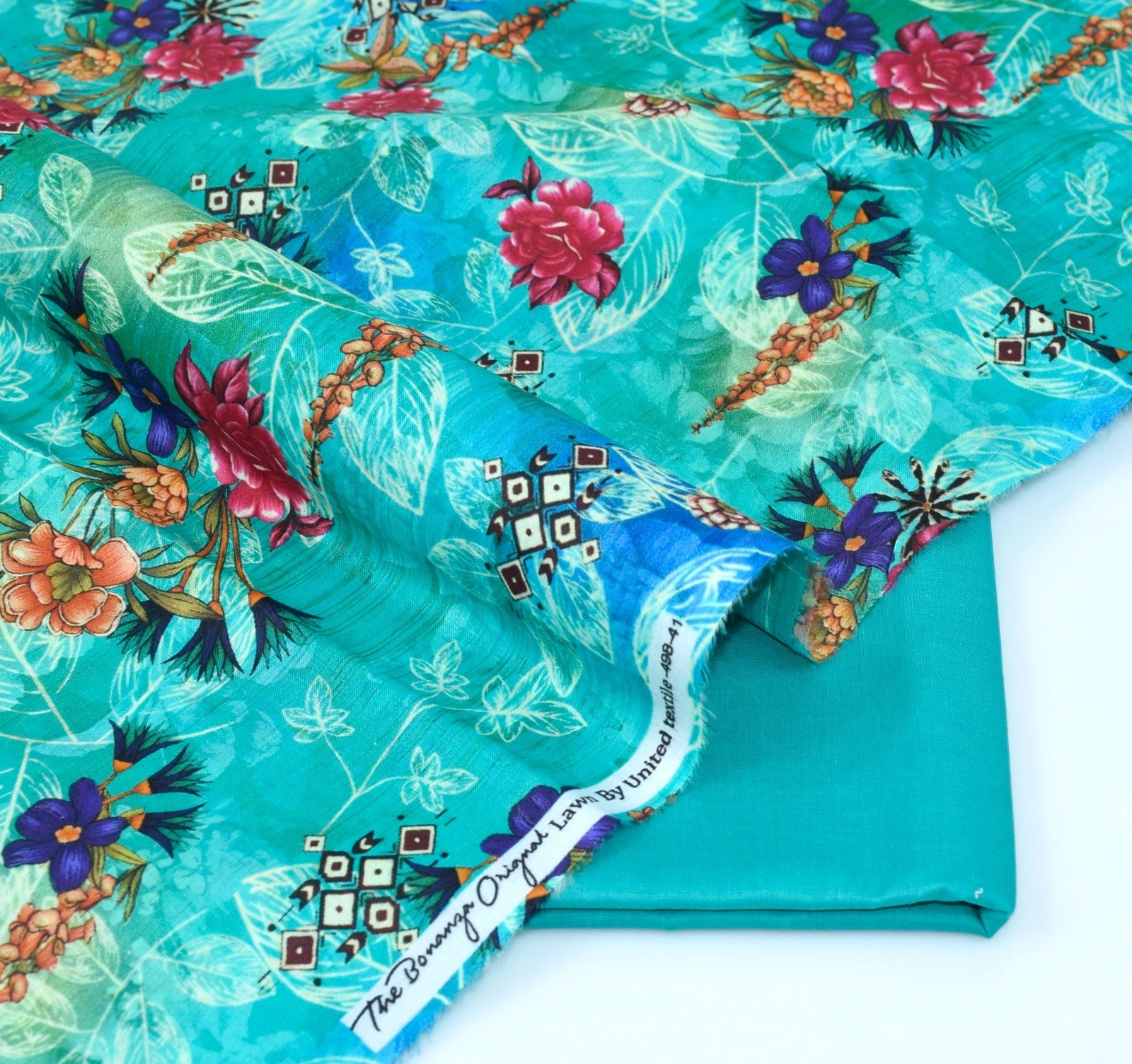 BONANZA LAWN PRINTED UNSTITCHED 2PC✓