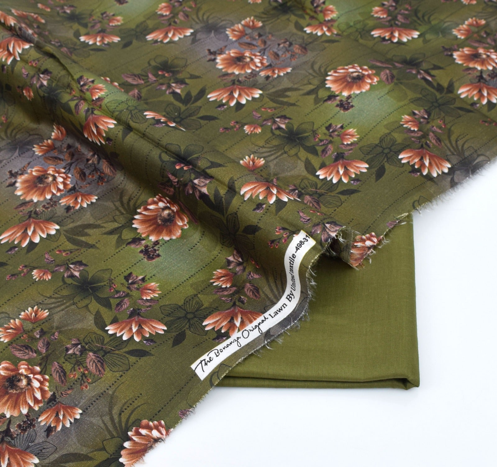 BONANZA LAWN PRINTED UNSTITCHED 2PC✓