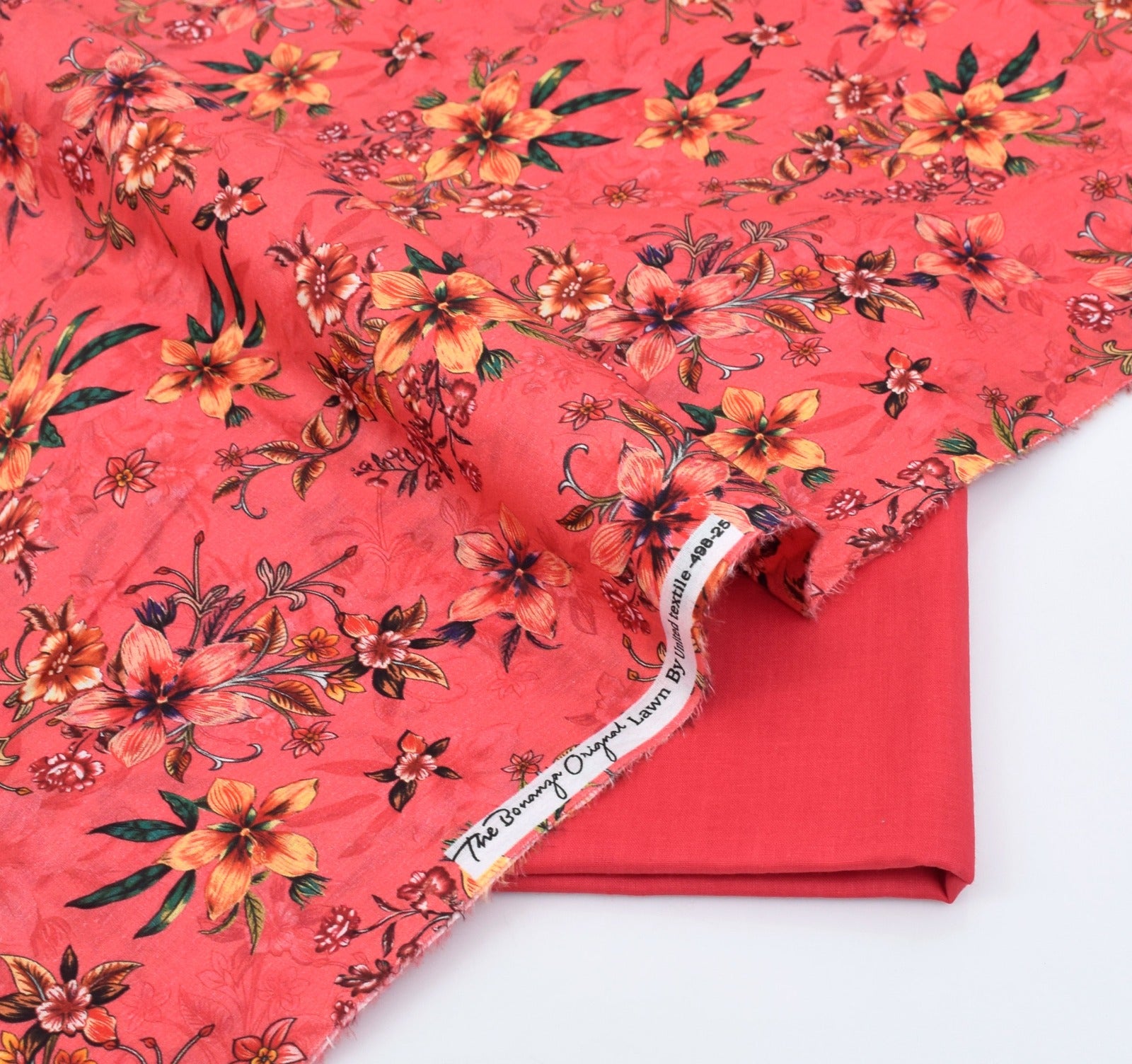 BONANZA LAWN PRINTED UNSTITCHED 2PC✓