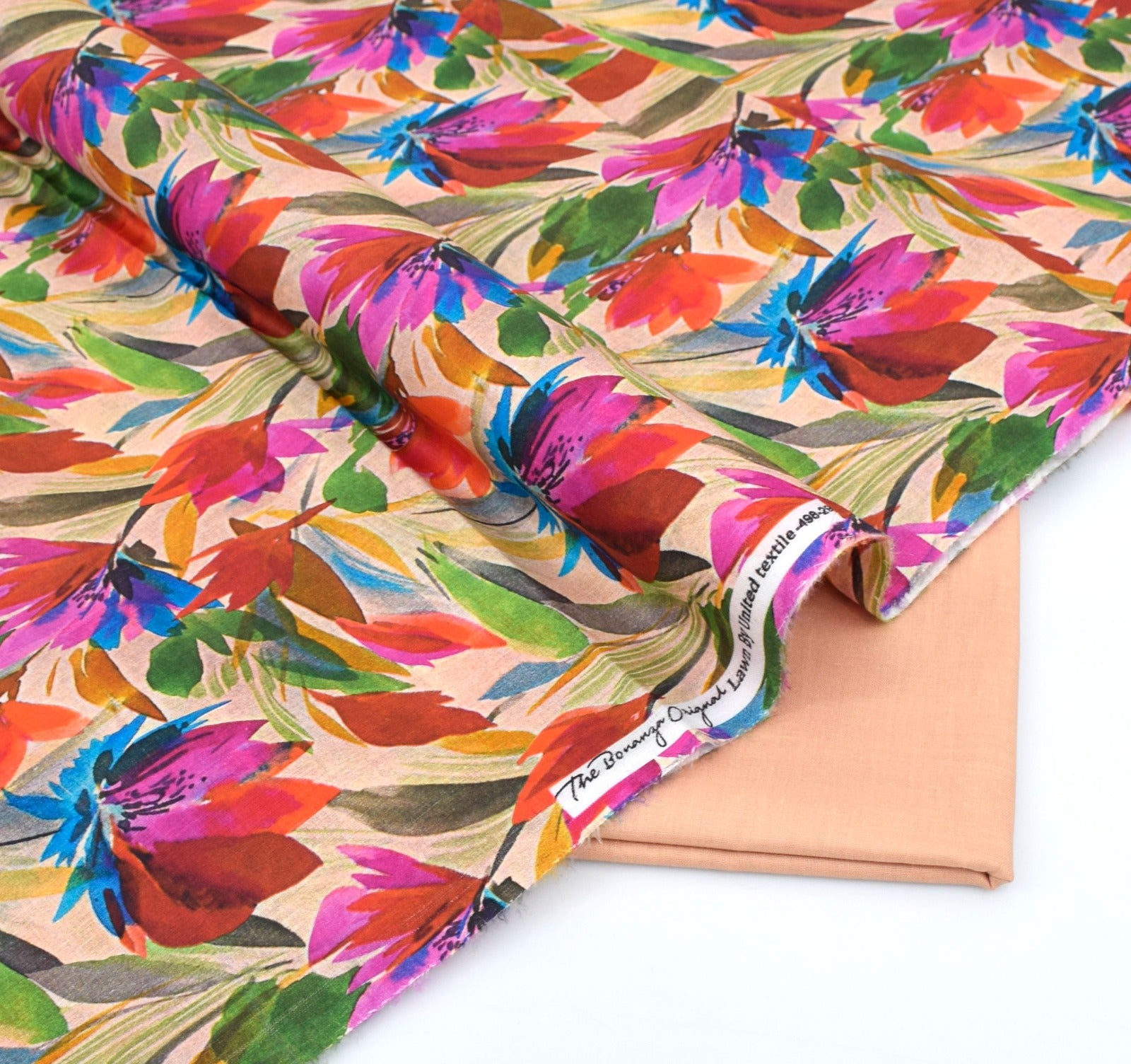 BONANZA LAWN PRINTED UNSTITCHED 2PC✓