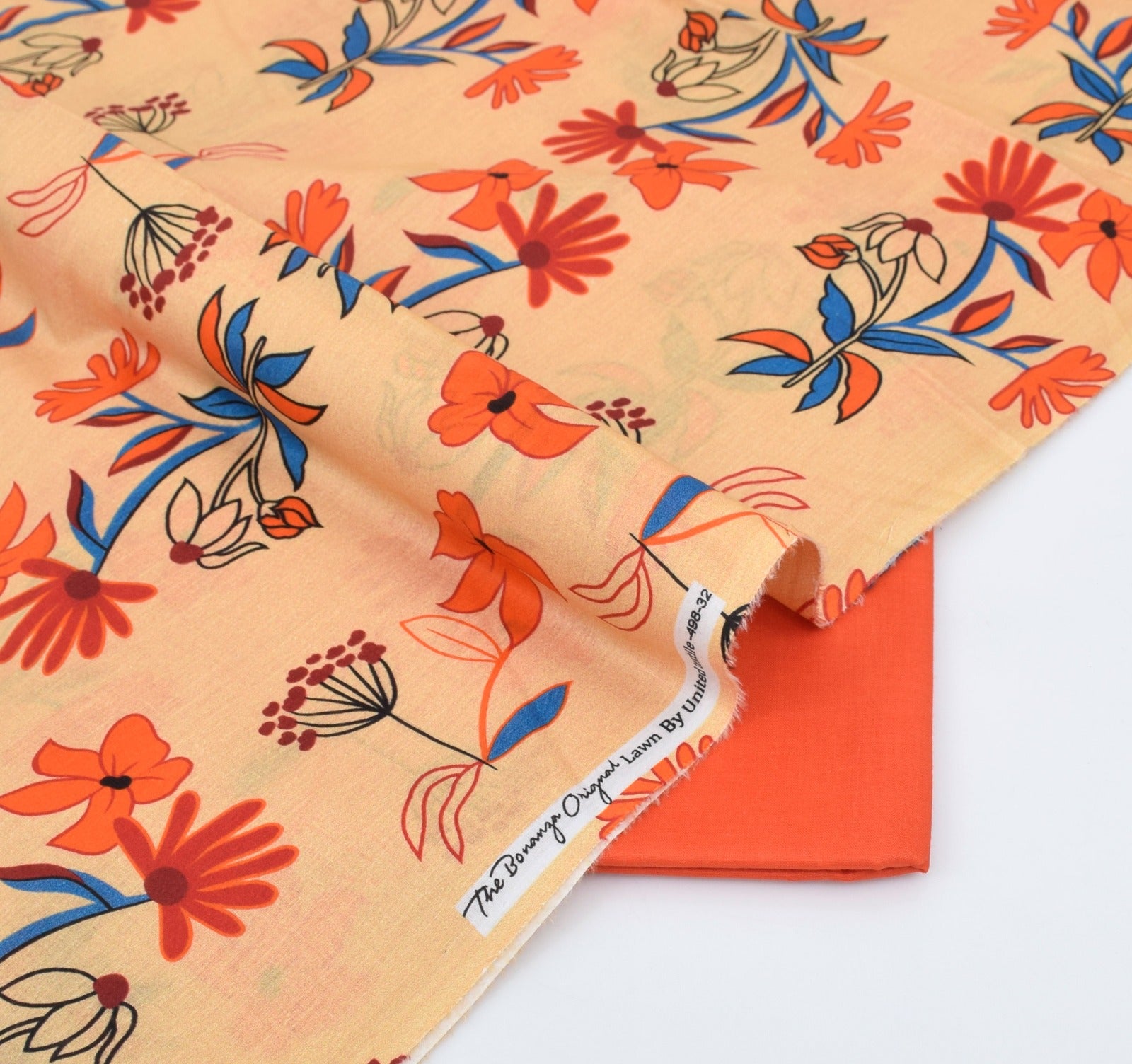 BONANZA LAWN PRINTED UNSTITCHED 2PC✓