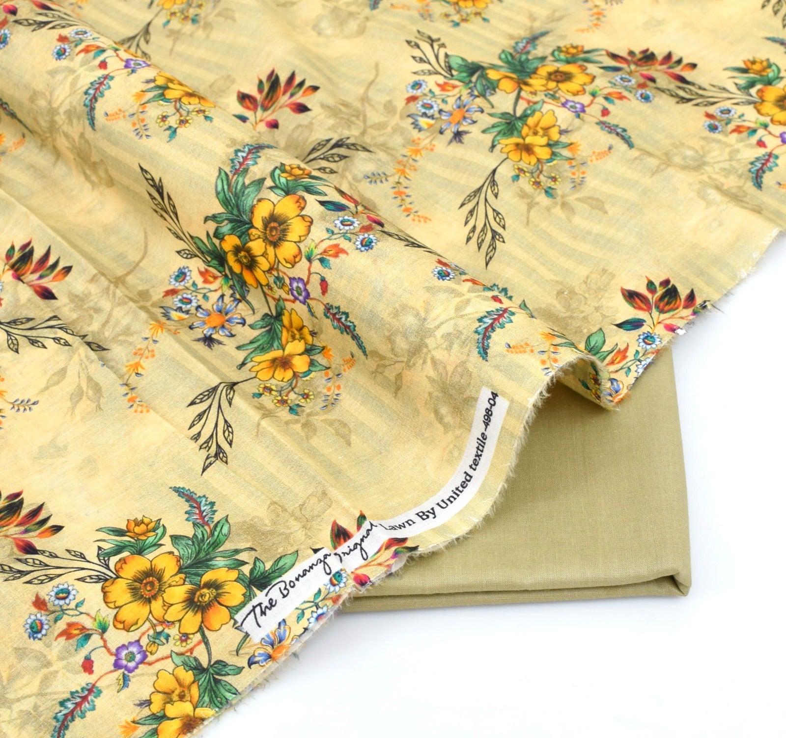 BONANZA LAWN PRINTED UNSTITCHED 2PC✓