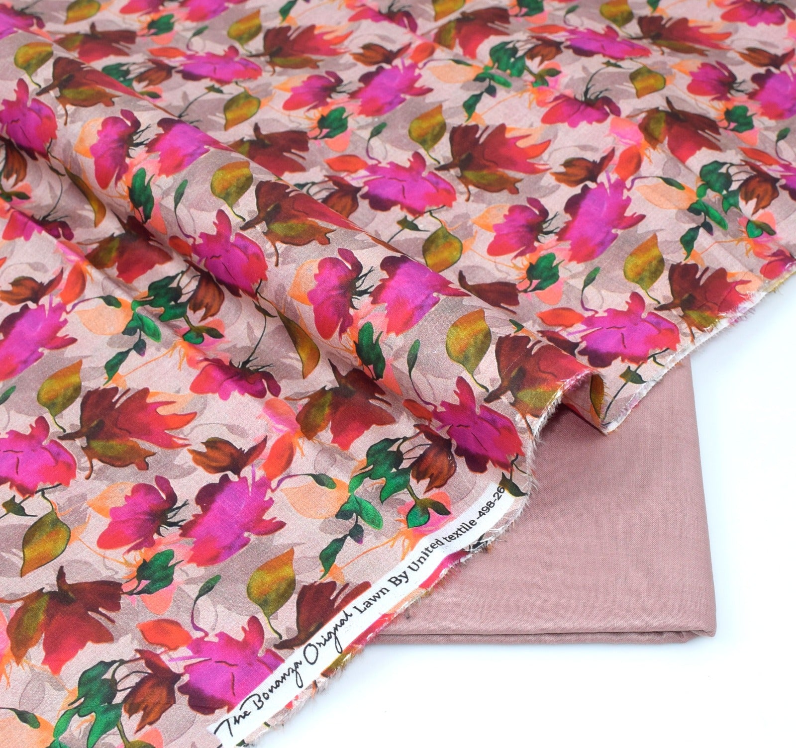 BONANZA LAWN PRINTED UNSTITCHED 2PC✓