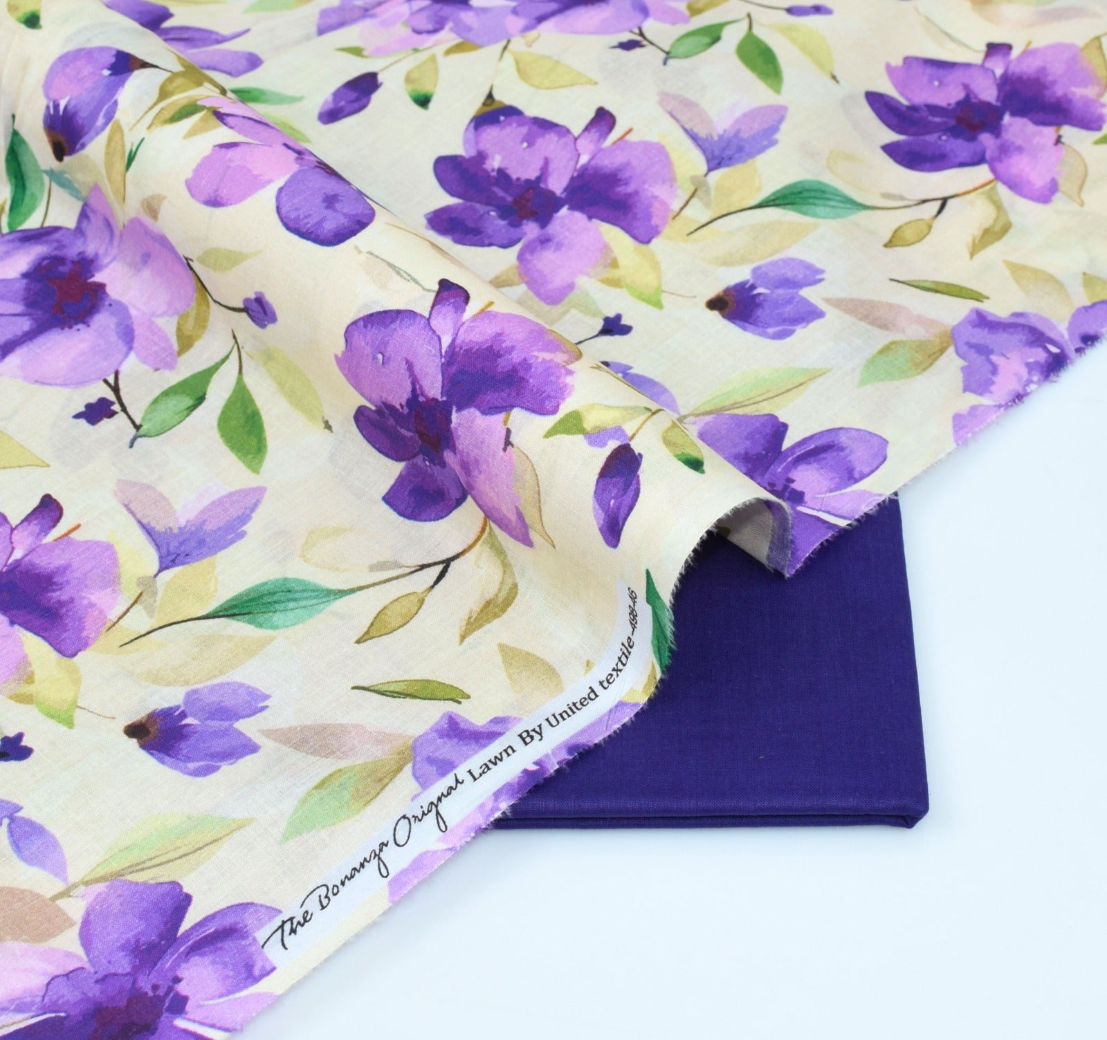 BONANZA LAWN PRINTED UNSTITCHED 2PC✓