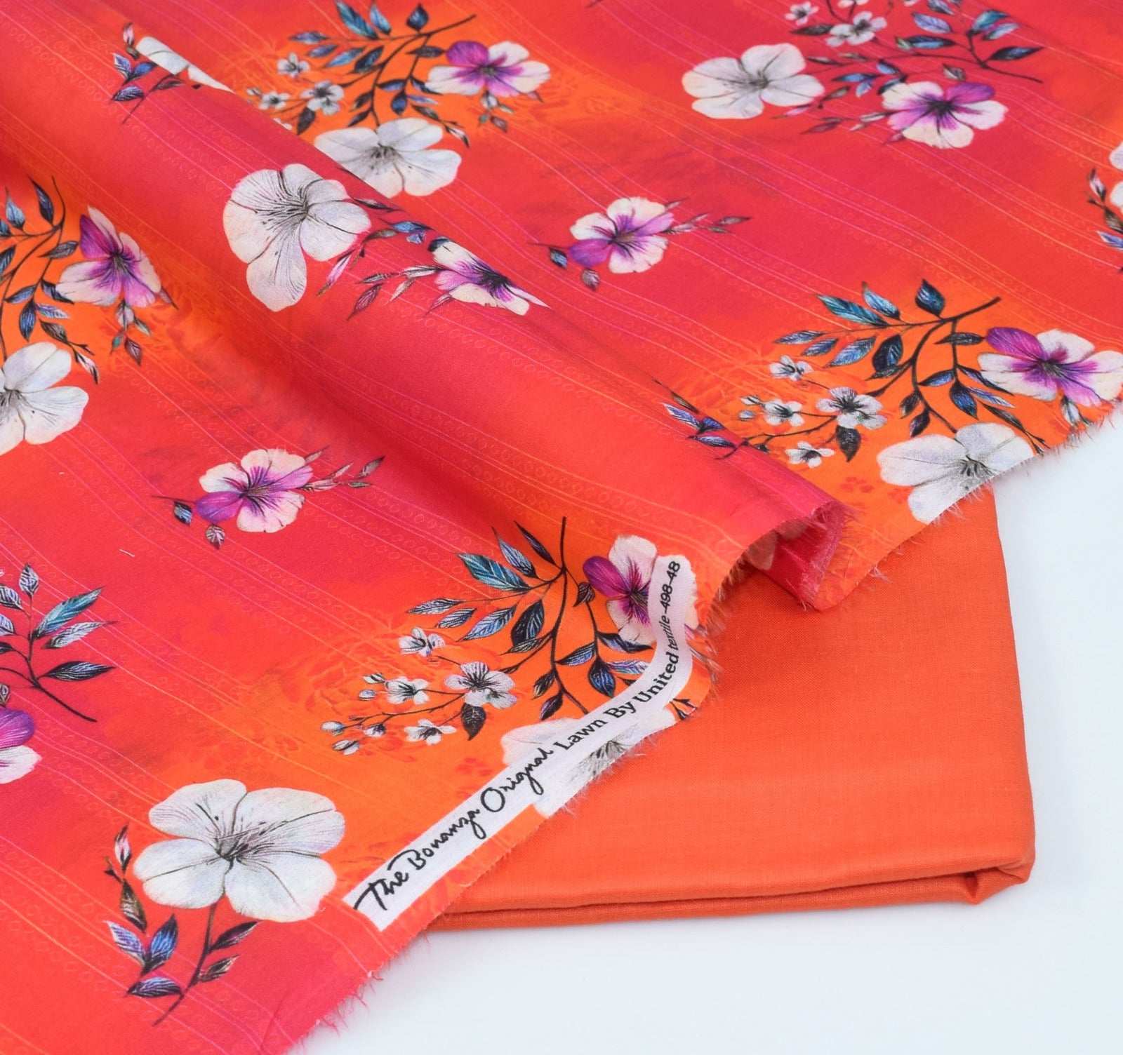 BONANZA LAWN PRINTED UNSTITCHED 2PC✓