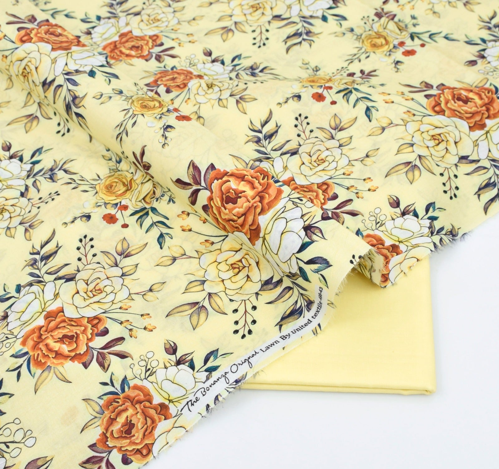 BONANZA LAWN PRINTED UNSTITCHED 2PC✓