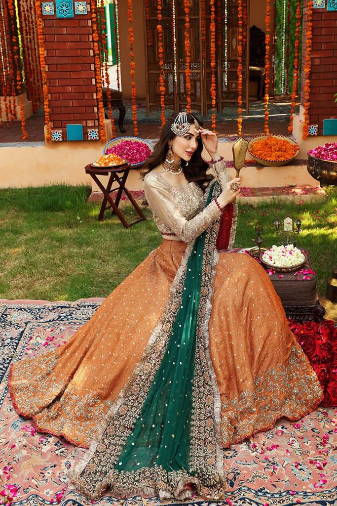 AYESHA IMRAN MAXI NET MASOORI EMBROIDERED HAND WORK LUXURY UNSTITCHED 3PC✓