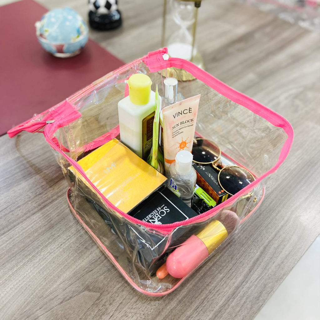 TRANSPARENT WATERPROOF SQUARE COSMETICS ORGANIZER