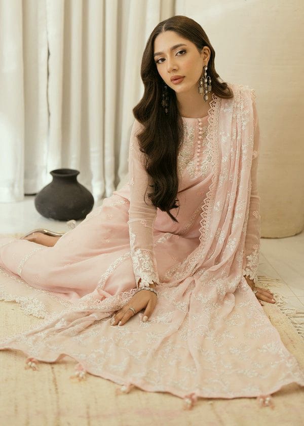 AZURE ORGANZA EMBROIDERED LUXURY UNSTITCHED 3PC✓