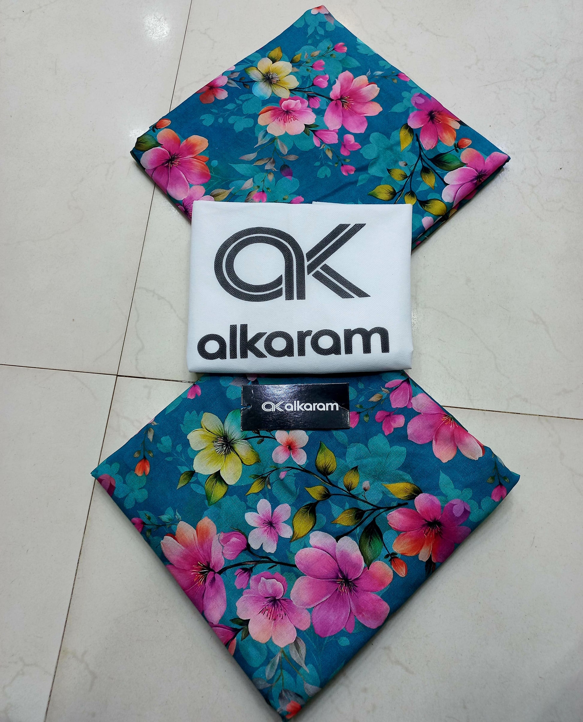 A K BIN KHALIL PRINTED 2 PIECE LAWN COLLECTION !