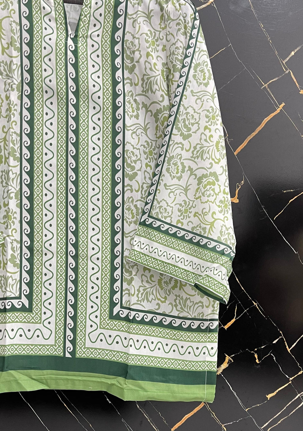 BIN HAROON TEXTILE SWISS LAWN PRINTED STITCH 2PC✓