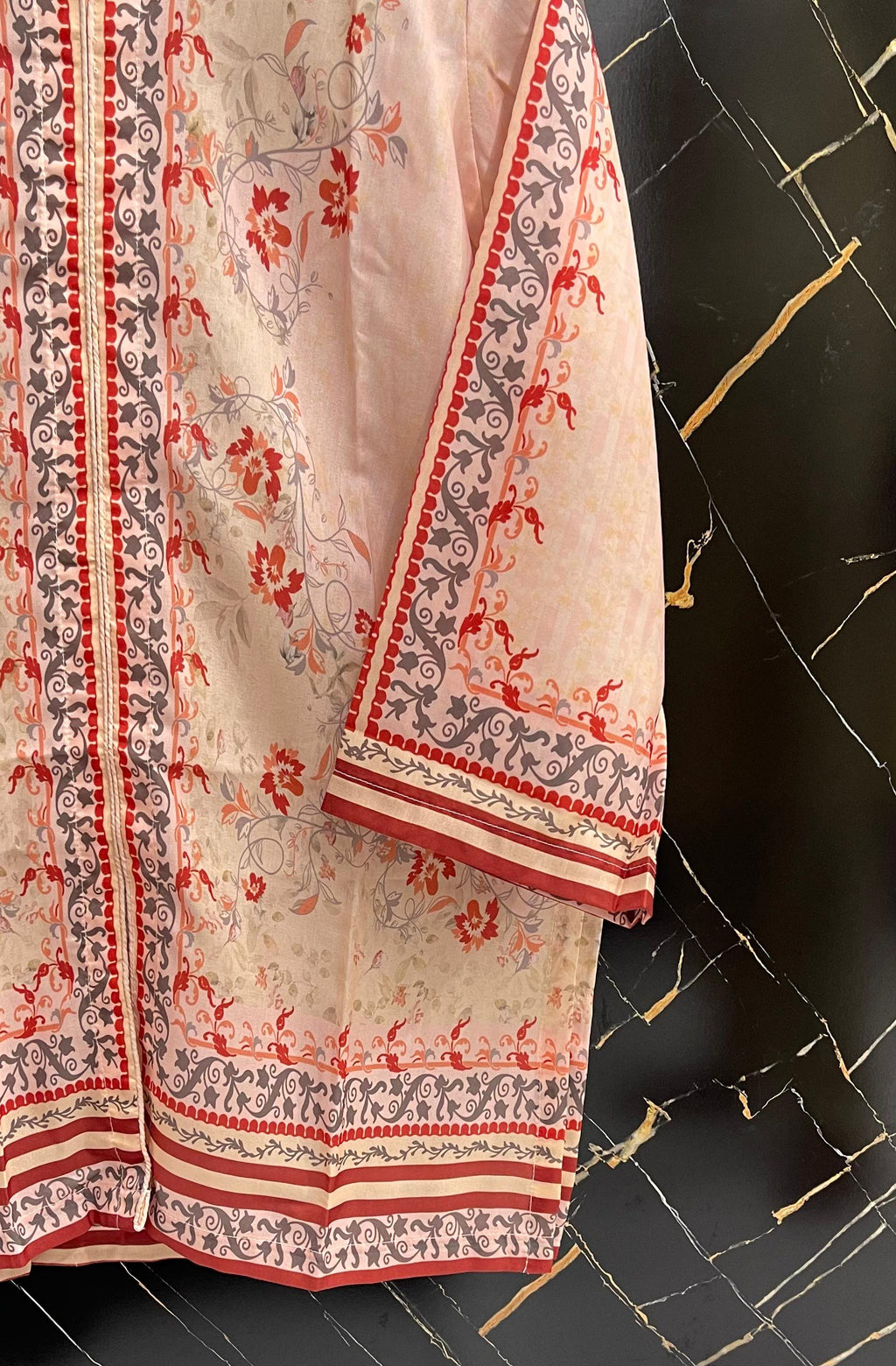 BIN HAROON TEXTILE SWISS LAWN PRINTED STITCH 2PC✓