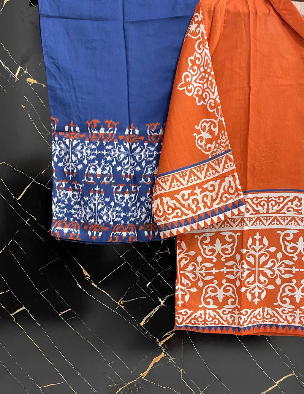 BIN HAROON TEXTILE SWISS LAWN PRINTED STITCH 2PC✓