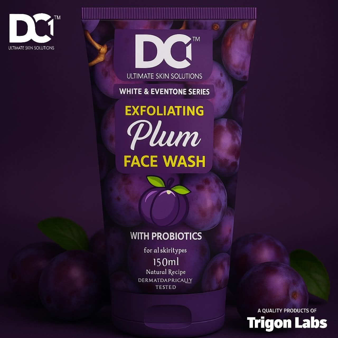 WHITE EVENTONE SERIES EXFOLIATING PLUM FACE WASH