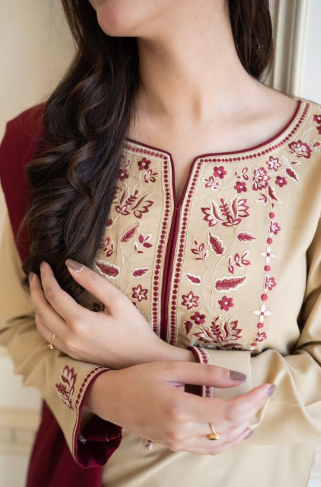 ASLING DHANK EMBROIDERED UNSTITCHED 3PC✓