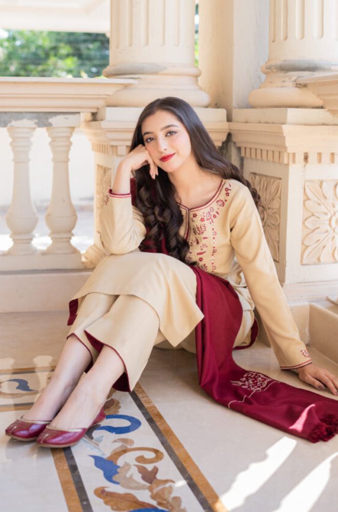 ASLING DHANK EMBROIDERED UNSTITCHED 3PC✓