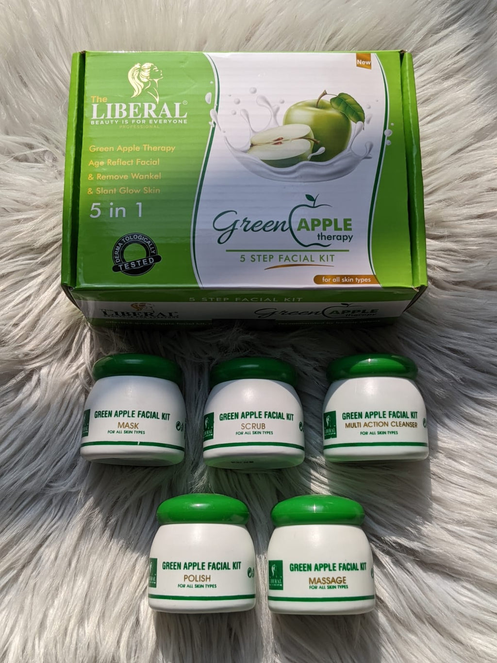 THE LIBERAL 🕊 GREEN APPLE 5 STEP FACIAL KIT