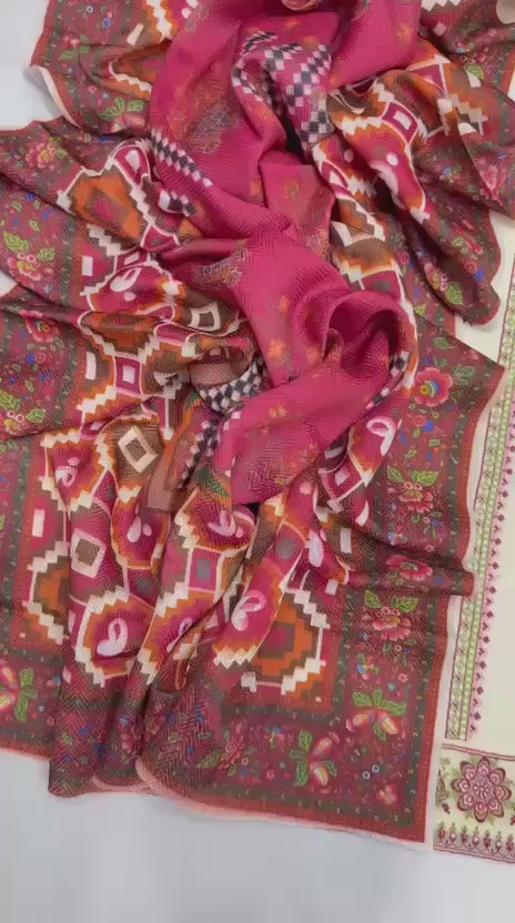 ASLING DHANK EMBROIDERED UNSTITCHED 3PC✓