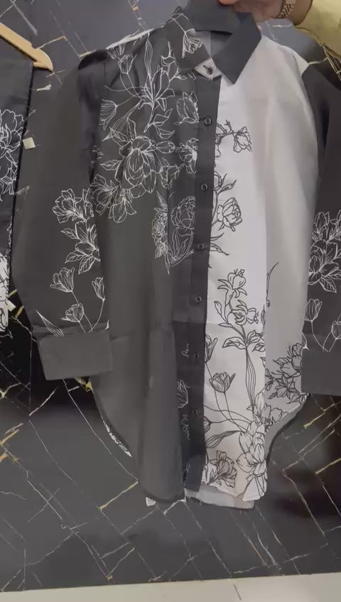 BIN HAROON TEXTILE SWISS LAWN PRINTED STITCH 2PC✓