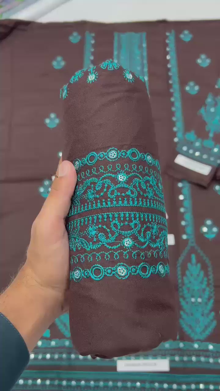 BATIK DHANAK EMBROIDERED 2PC✓