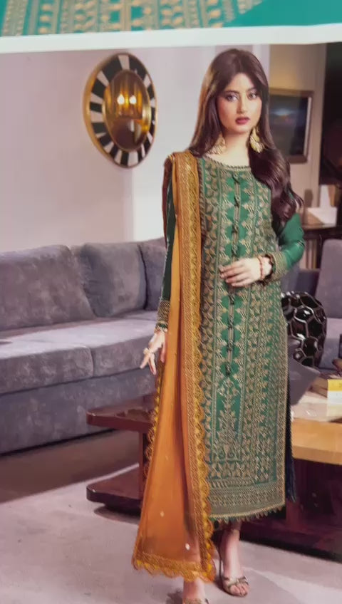 ASIM JOFA LAWN EMBROIDERED LUXURY PATCH WORK UNSTITCHED 3PC✓